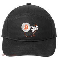 Moon Bitcoin Cryptocurrency Crypto Digital Currency 7-Panel Snapback Hat