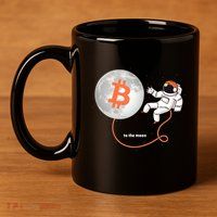 Moon Bitcoin Cryptocurrency Crypto Digital Currency 11oz C Handle Ceramic Mug