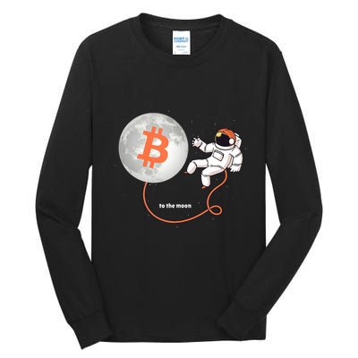 Moon Bitcoin Cryptocurrency Crypto Digital Currency Tall Long Sleeve T-Shirt