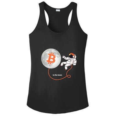 Moon Bitcoin Cryptocurrency Crypto Digital Currency Ladies PosiCharge Competitor Racerback Tank