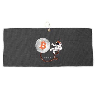 Moon Bitcoin Cryptocurrency Crypto Digital Currency Large Microfiber Waffle Golf Towel