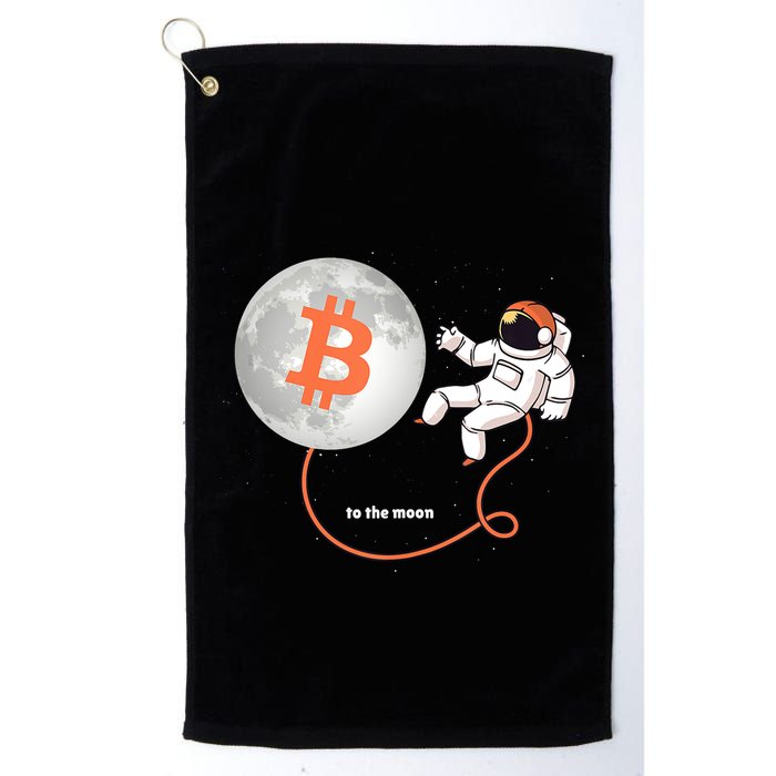 Moon Bitcoin Cryptocurrency Crypto Digital Currency Golf Towel