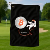 Moon Bitcoin Cryptocurrency Crypto Digital Currency Golf Towel