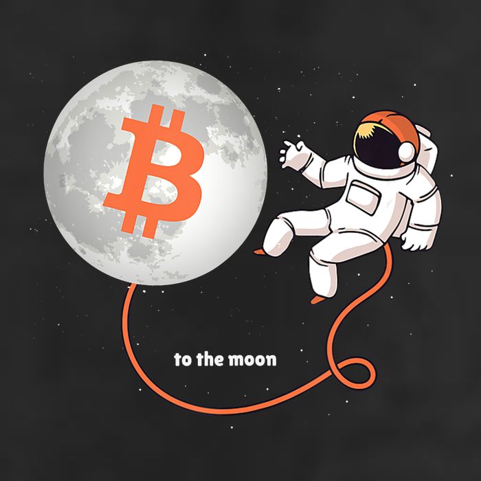 Moon Bitcoin Cryptocurrency Crypto Digital Currency Golf Towel