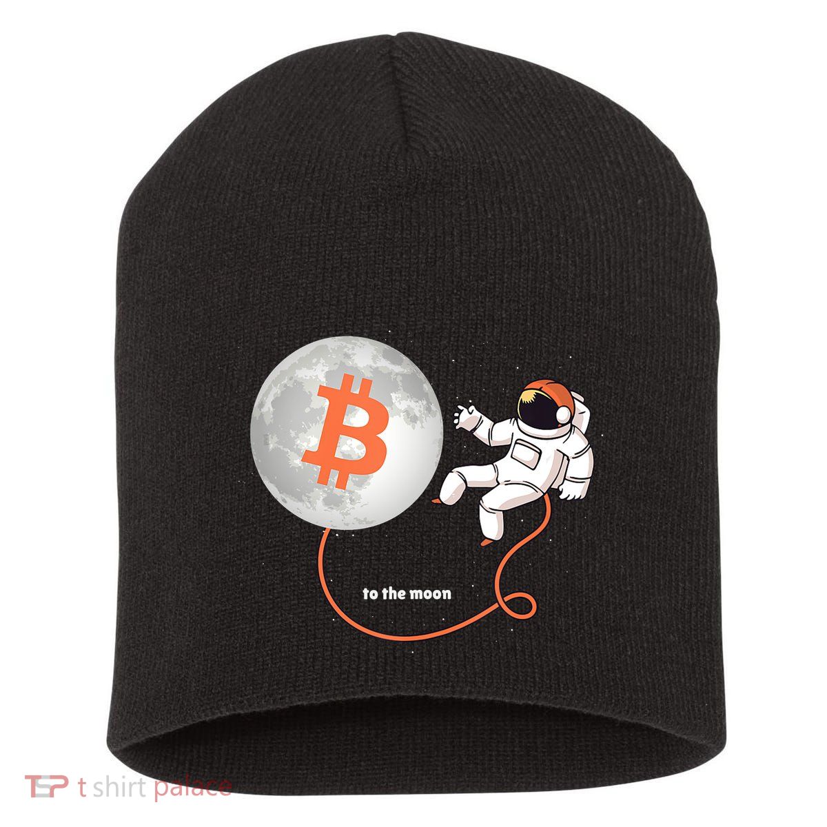 Moon Bitcoin Cryptocurrency Crypto Digital Currency Short Acrylic Beanie