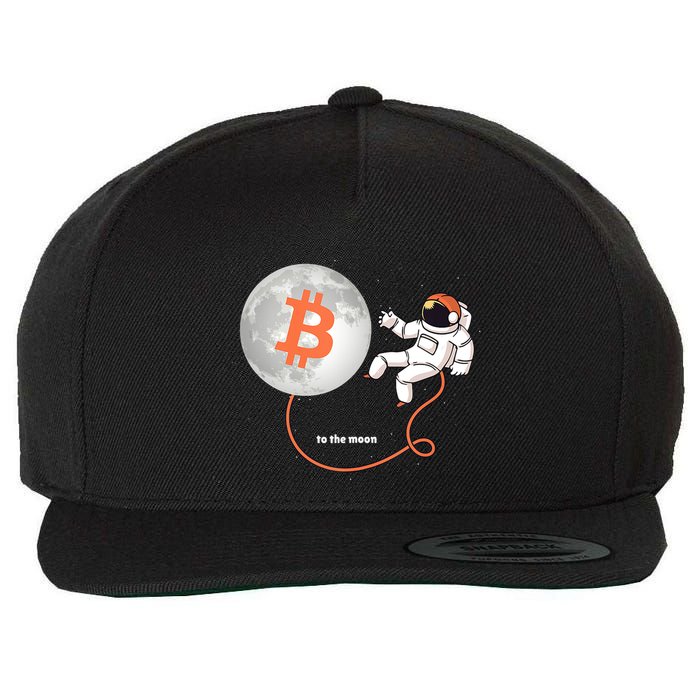 Moon Bitcoin Cryptocurrency Crypto Digital Currency Wool Snapback Cap