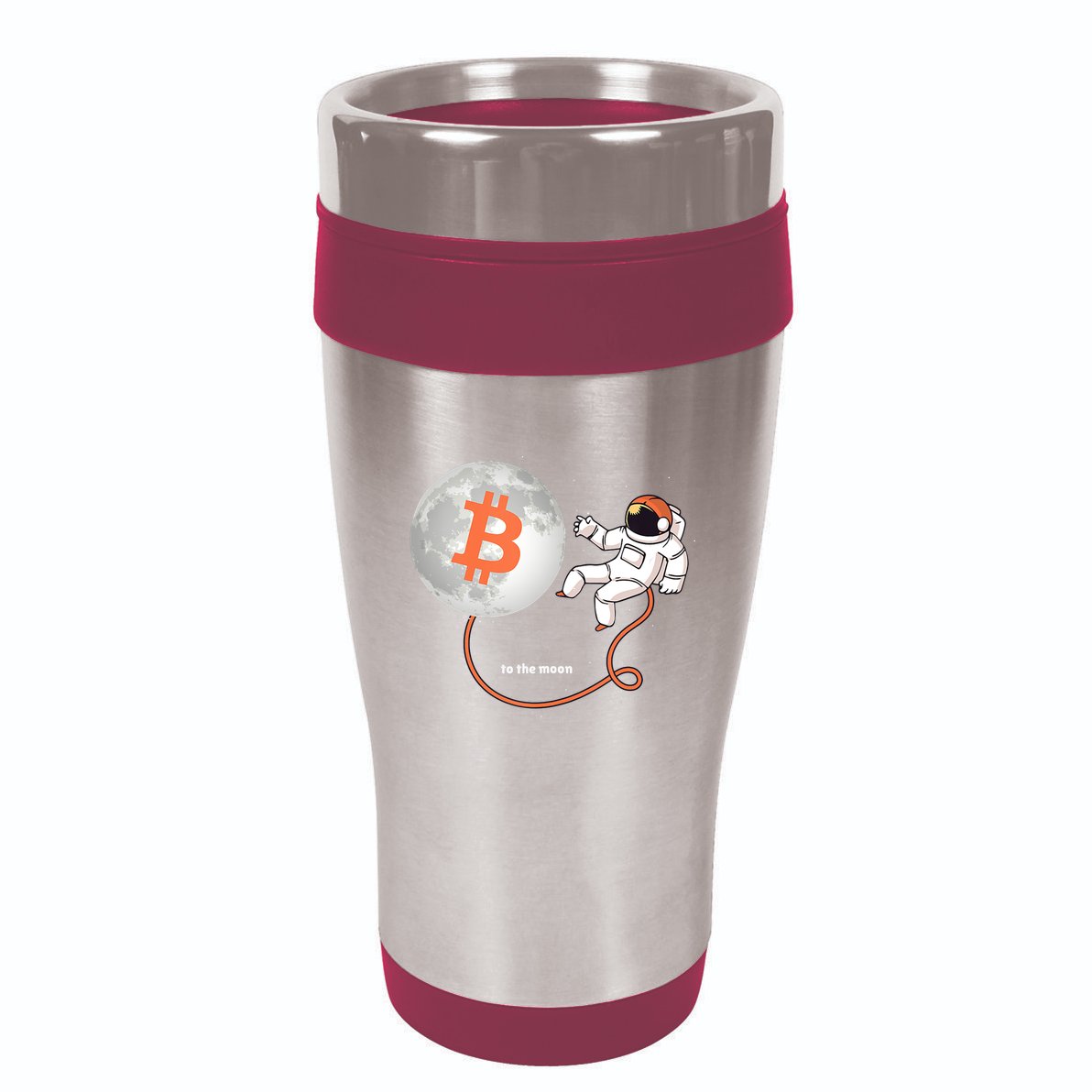 Moon Bitcoin Cryptocurrency Crypto Digital Currency 16oz Travel Tumbler