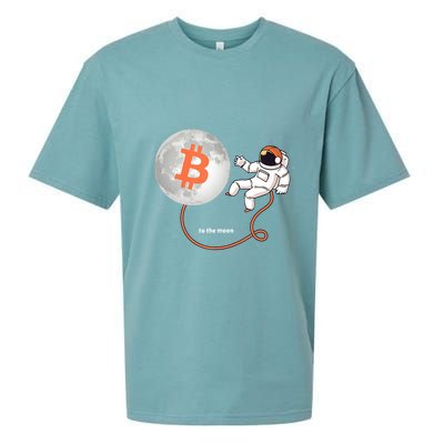 Moon Bitcoin Cryptocurrency Crypto Digital Currency Sueded Cloud Jersey T-Shirt