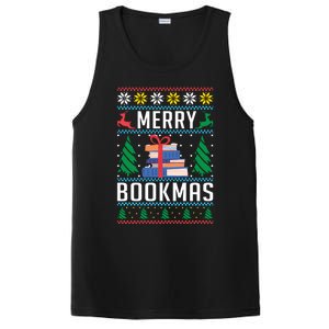 Merry Bookmas Christmas Holiday Book Lover Xmas PosiCharge Competitor Tank