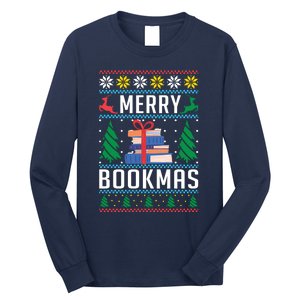 Merry Bookmas Christmas Holiday Book Lover Xmas Long Sleeve Shirt