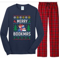 Merry Bookmas Christmas Holiday Book Lover Xmas Long Sleeve Pajama Set