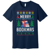 Merry Bookmas Christmas Holiday Book Lover Xmas Premium T-Shirt