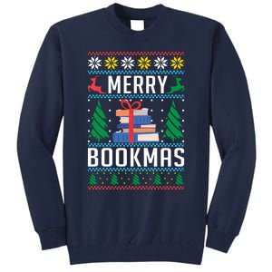 Merry Bookmas Christmas Holiday Book Lover Xmas Tall Sweatshirt