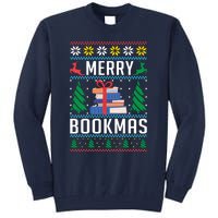 Merry Bookmas Christmas Holiday Book Lover Xmas Tall Sweatshirt