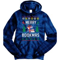 Merry Bookmas Christmas Holiday Book Lover Xmas Tie Dye Hoodie