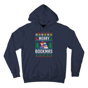 Merry Bookmas Christmas Holiday Book Lover Xmas Tall Hoodie