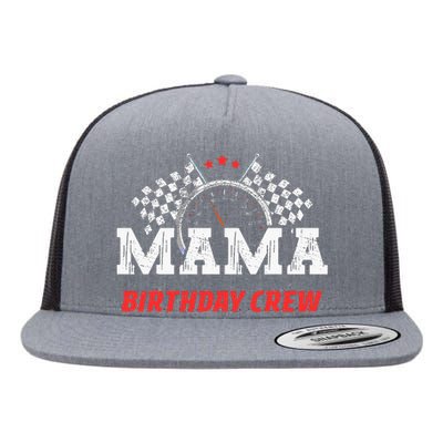 Mama Birthday Crew Race Car Racing Car Driver Flat Bill Trucker Hat