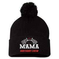 Mama Birthday Crew Race Car Racing Car Driver Pom Pom 12in Knit Beanie