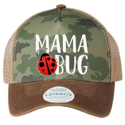 Mama Bug Cute Gift For Ladybug Moms Legacy Tie Dye Trucker Hat