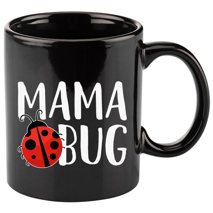 Mama Bug Cute Gift For Ladybug Moms 11oz C Handle Ceramic Mug