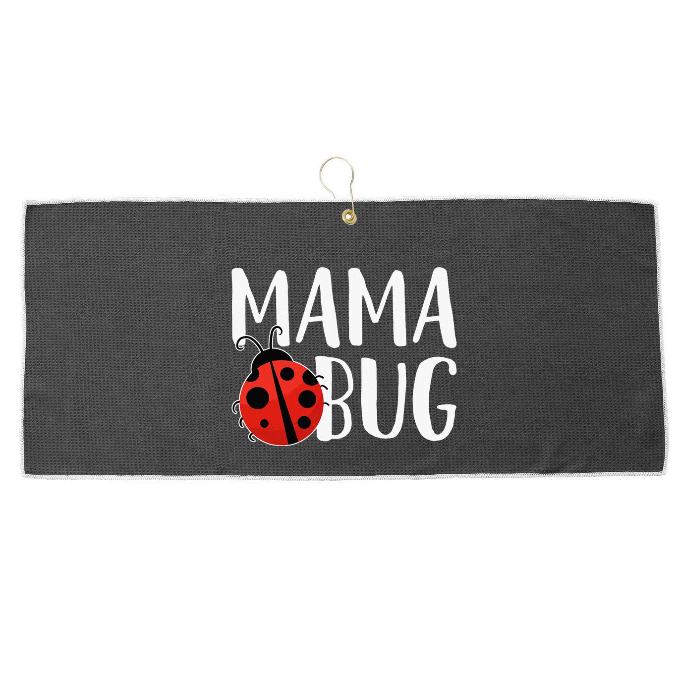 Mama Bug Cute Gift For Ladybug Moms Large Microfiber Waffle Golf Towel