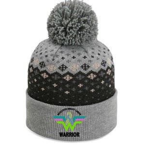 Metastatic Breast Cancer Warrior Ribbon The Baniff Cuffed Pom Beanie