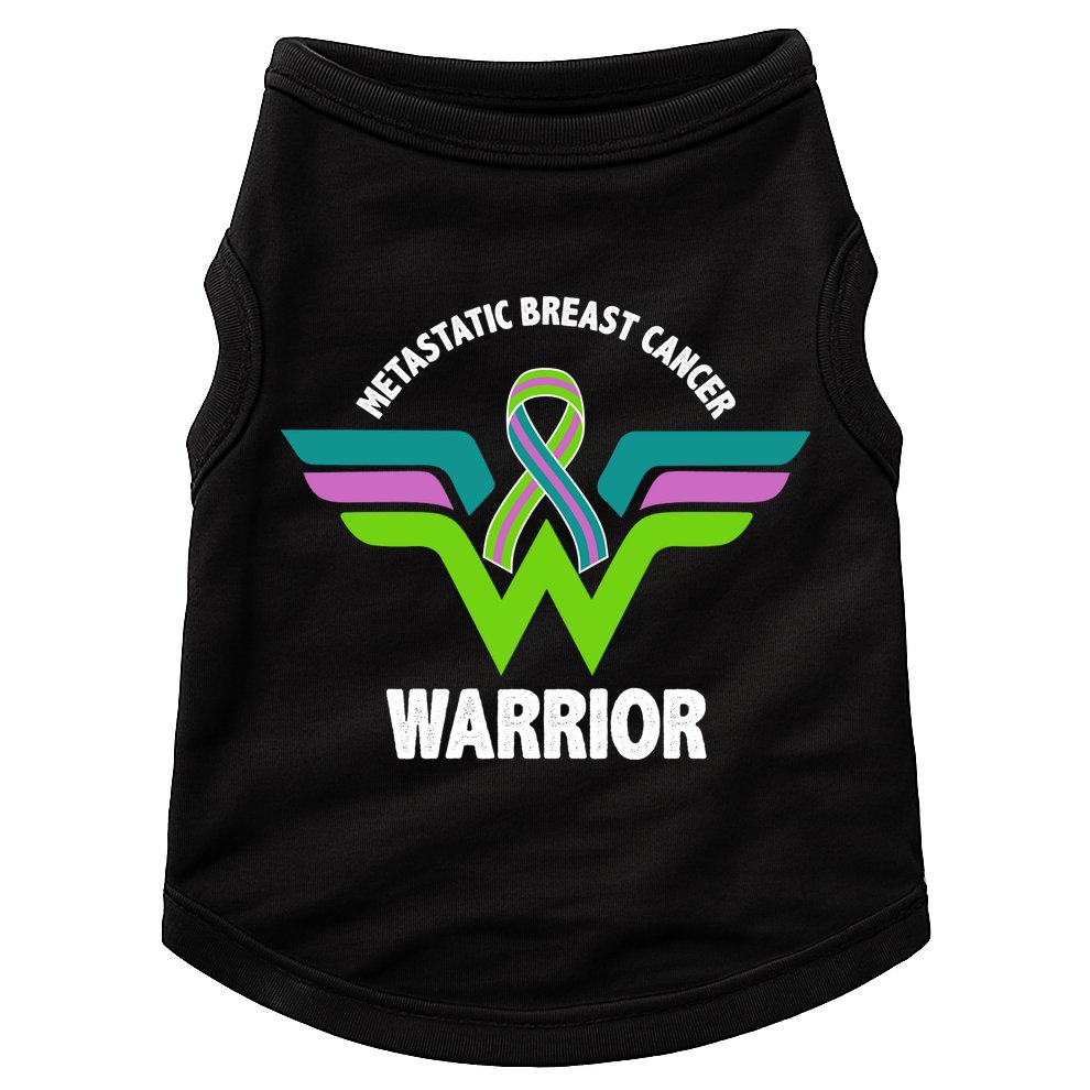Metastatic Breast Cancer Warrior Ribbon Doggie Tank