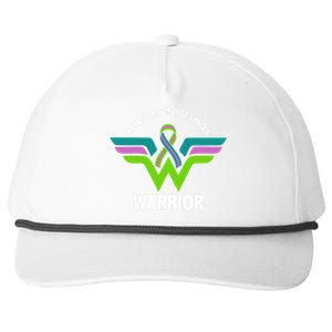 Metastatic Breast Cancer Warrior Ribbon Snapback Five-Panel Rope Hat