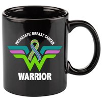 Metastatic Breast Cancer Warrior Ribbon 11oz C Handle Ceramic Mug