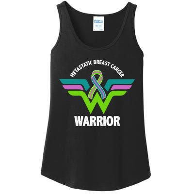 Metastatic Breast Cancer Warrior Ribbon Ladies Essential Tank