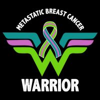 Metastatic Breast Cancer Warrior Ribbon 16 in Basic Backpack