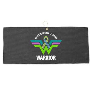 Metastatic Breast Cancer Warrior Ribbon Large Microfiber Waffle Golf Towel