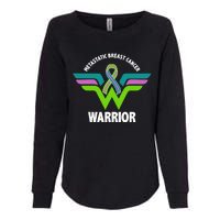 Metastatic Breast Cancer Warrior Ribbon Womens California Wash Sweatshirt