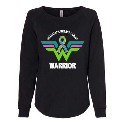 Metastatic Breast Cancer Warrior Ribbon Womens California Wash Sweatshirt