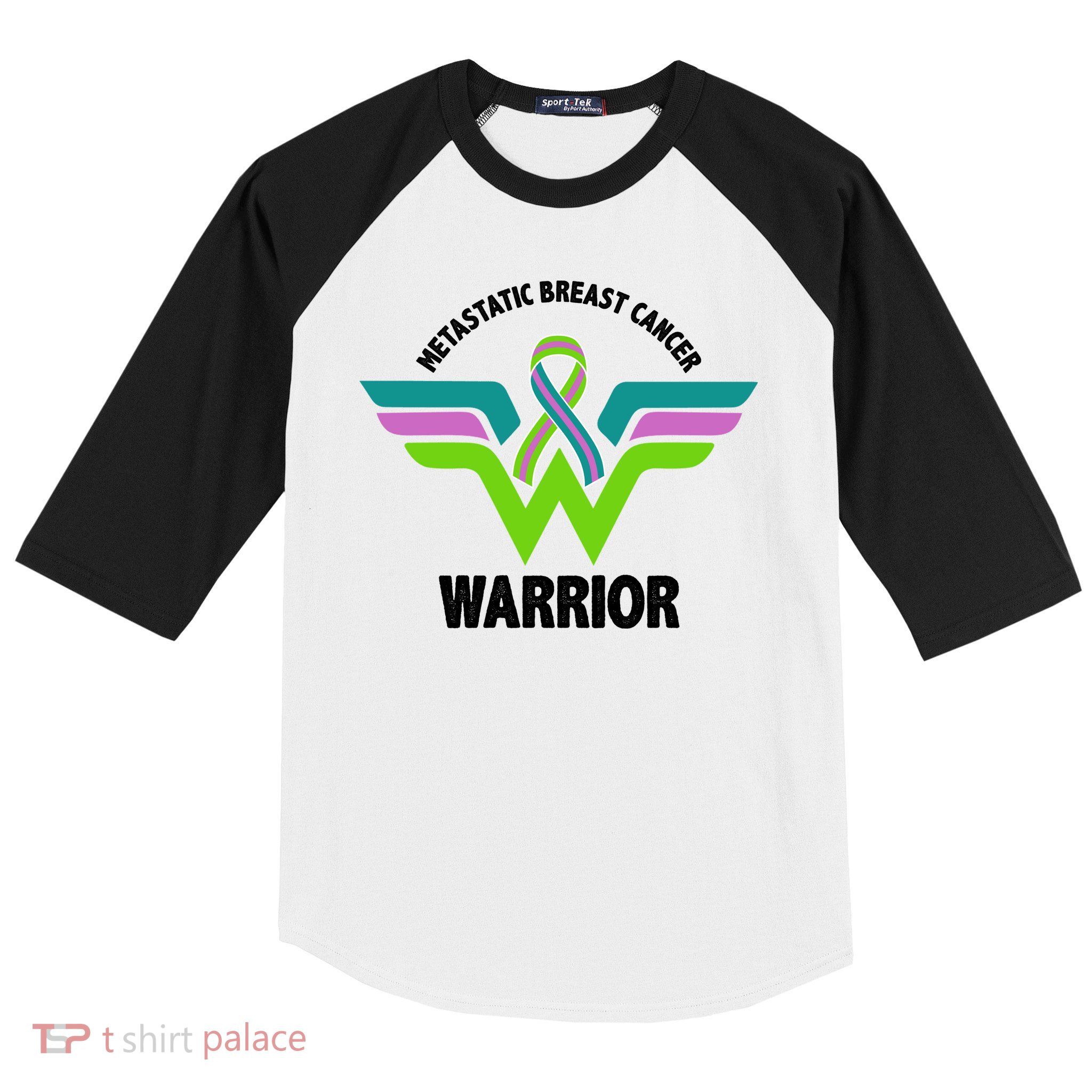 Metastatic Breast Cancer Warrior Ribbon Baseball Sleeve Shirt
