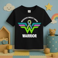 Metastatic Breast Cancer Warrior Ribbon Toddler T-Shirt