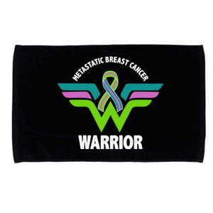 Metastatic Breast Cancer Warrior Ribbon Microfiber Hand Towel