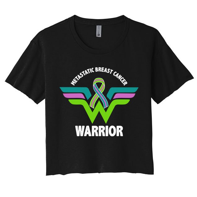 Metastatic Breast Cancer Warrior Ribbon Crop Top
