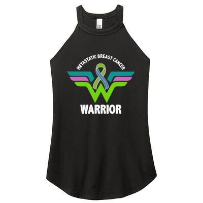 Metastatic Breast Cancer Warrior Ribbon Women's Perfect Tri Rocker Tank