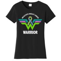 Metastatic Breast Cancer Warrior Ribbon Women's T-Shirt