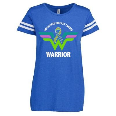 Metastatic Breast Cancer Warrior Ribbon Enza Ladies Jersey Football T-Shirt