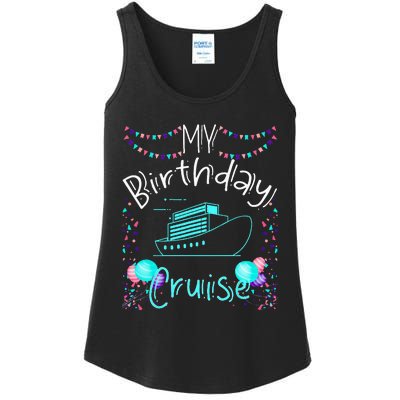 My Birthday Cruise Ship Party Funny Onboard Birthday Squad Ladies Essential Tank