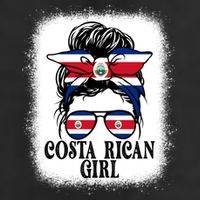 Messy Bun Costa Rica Flag Costa Rican S Gift 7 Panel Mesh Trucker Snapback Hat