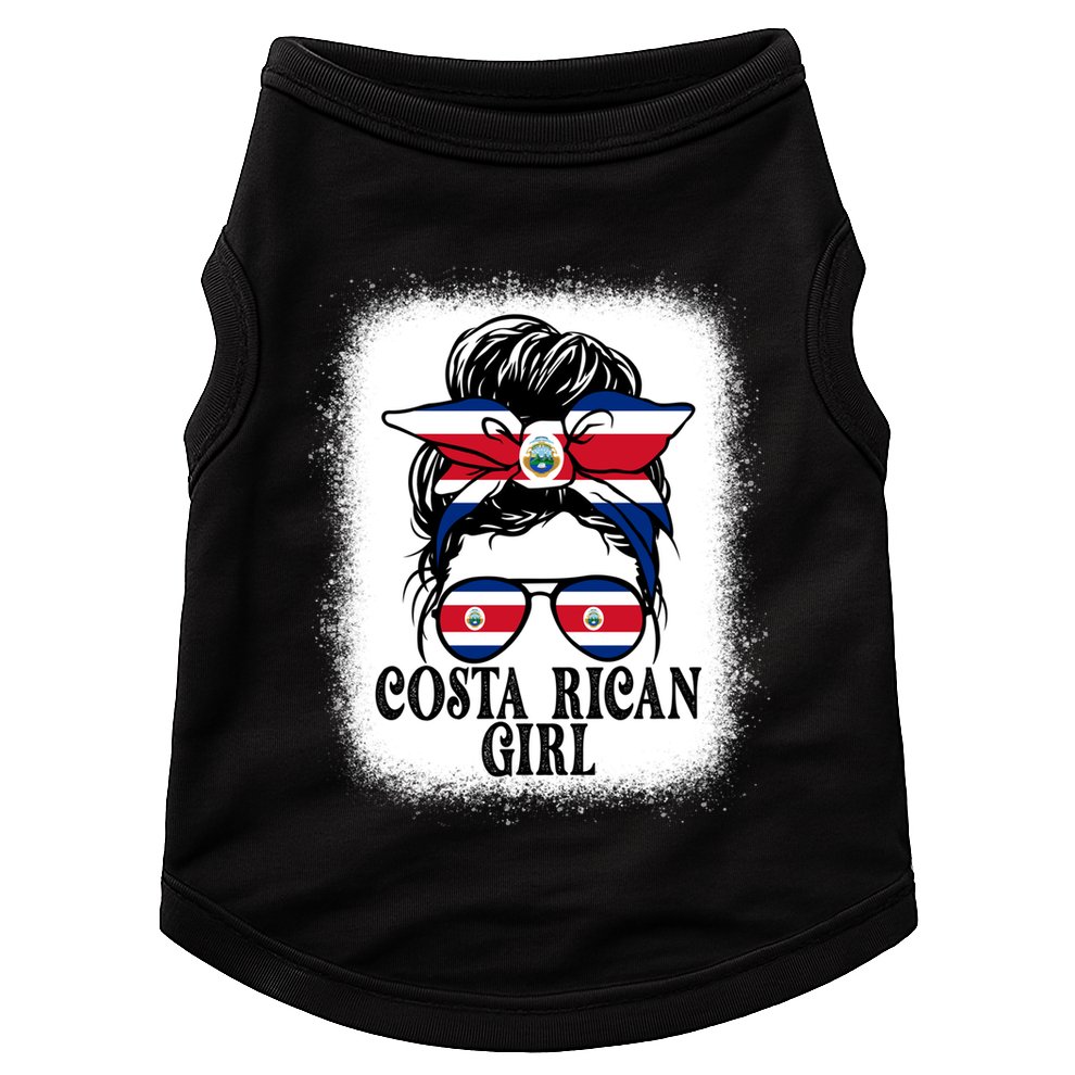 Messy Bun Costa Rica Flag Costa Rican S Gift Doggie Tank
