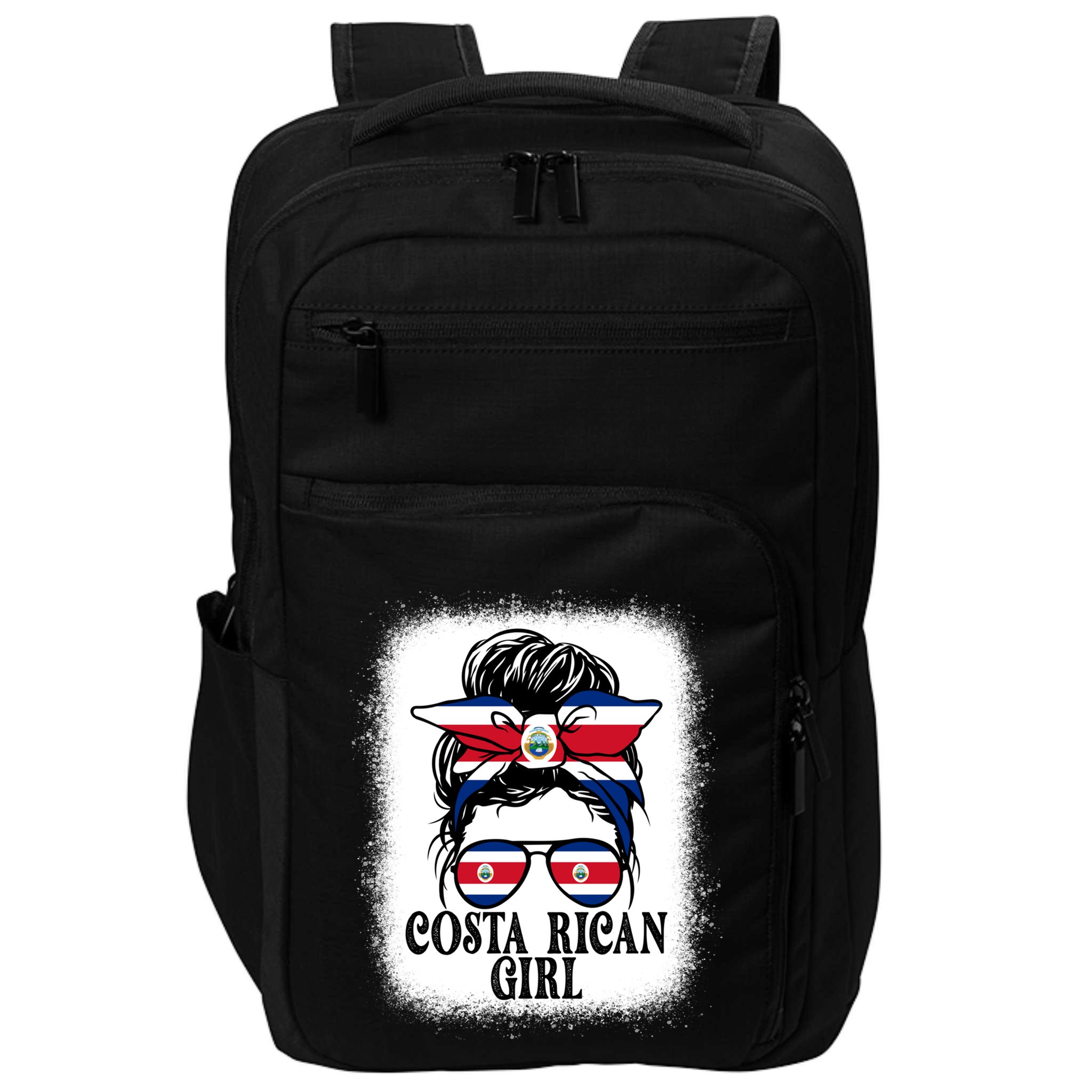 Messy Bun Costa Rica Flag Costa Rican S Gift Impact Tech Backpack