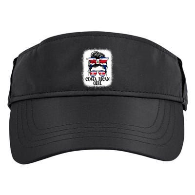 Messy Bun Costa Rica Flag Costa Rican S Gift Adult Drive Performance Visor
