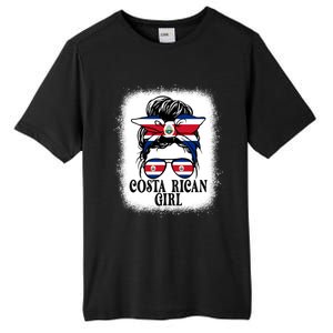 Messy Bun Costa Rica Flag Costa Rican S Gift Tall Fusion ChromaSoft Performance T-Shirt