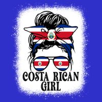 Messy Bun Costa Rica Flag Costa Rican S Gift Sweatshirt