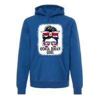 Messy Bun Costa Rica Flag Costa Rican S Gift Premium Hoodie