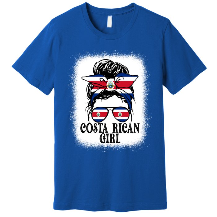 Messy Bun Costa Rica Flag Costa Rican S Gift Premium T-Shirt